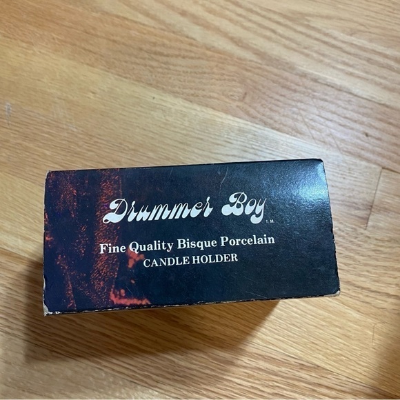 Vintage Drummer Boy Candle Holder Bisque Porcelain Jasco Taiwan Christmas - Picture 4 of 5